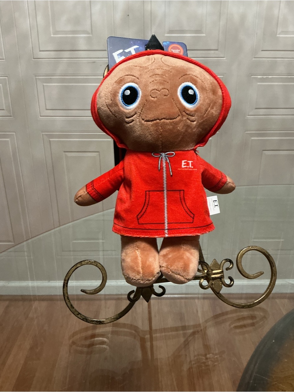 .T. Extra Terrestrial In Red Hoodie 10.5”  Dog Toy With Clinker & Squeaker